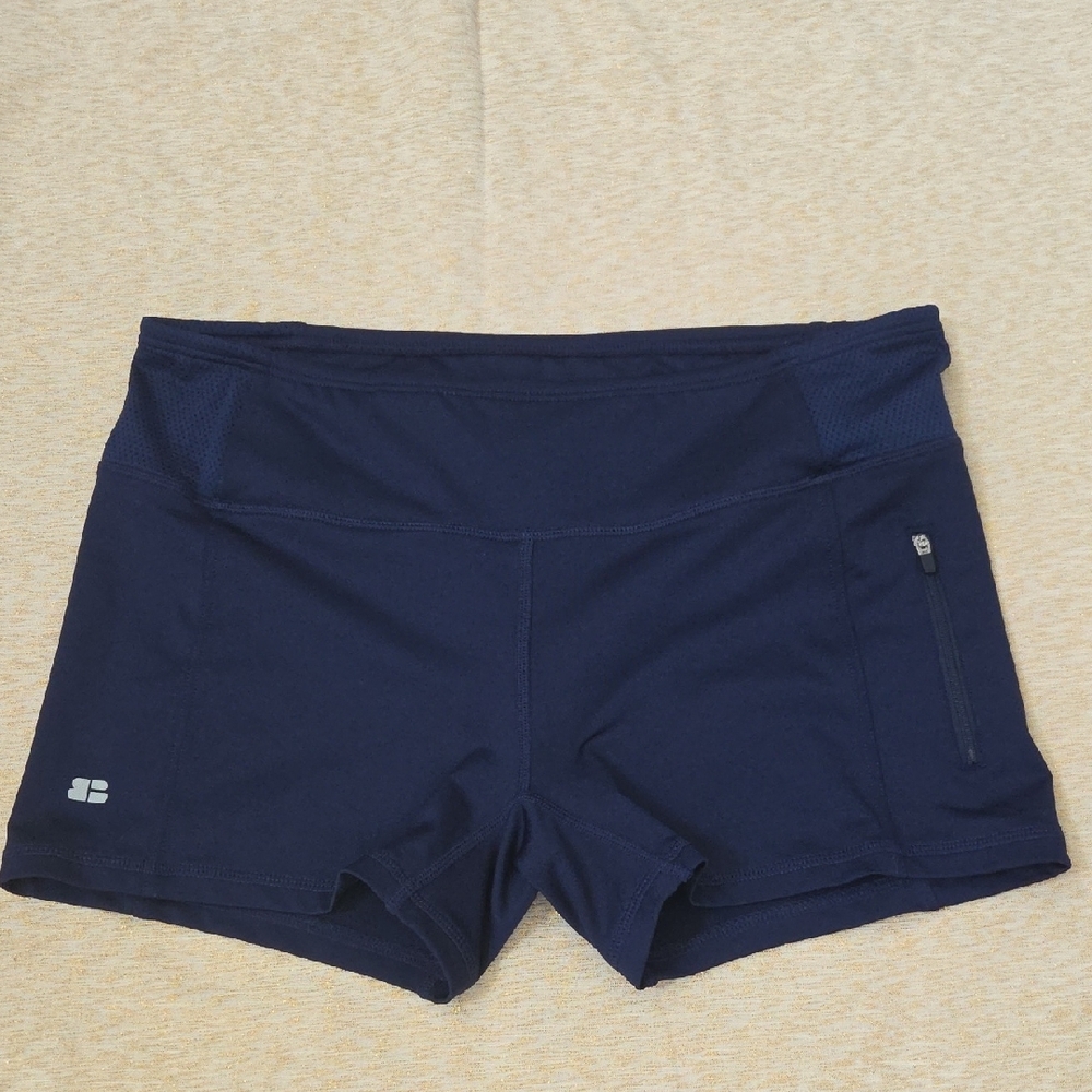 Beach House Blue Athletic Shorts with Elastic Waistband